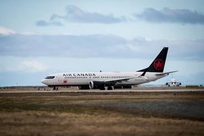An Air Canada Boeing 737 Max 8 aircraft departing for Calgary taxis to a runway at Vancouver International Airport in Richmond, B.C., on Tuesday, March 12, 2019. THE CANADIAN PRESS/Darryl Dyck