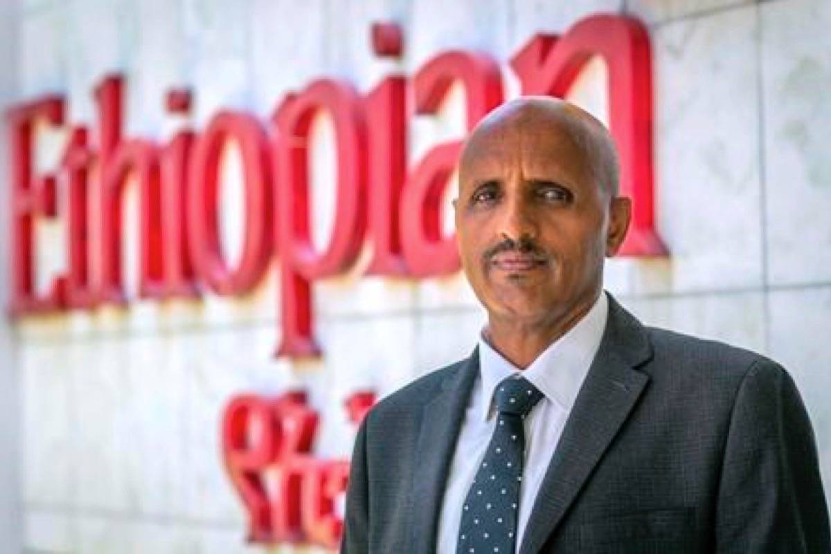 Tewolde Gebremariam, Chief Executive Officer of Ethiopian Airlines, poses for a photograph after speaking to The Associated Press at Bole International Airport in Addis Ababa, Ethiopia Saturday, March 23, 2019. The chief of Ethiopian Airlines says the warning and training requirements set for the now-grounded 737 Max aircraft may not have been enough following the Ethiopian Airlines plane crash that killed 157 people. (AP Photo/Mulugeta Ayene)