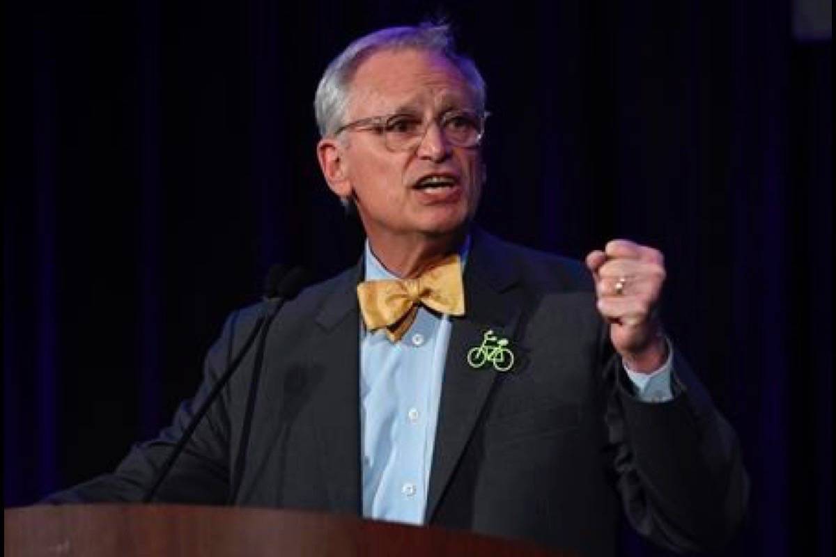 FILE - In this Nov. 6, 2018, file photo, Rep. Earl Blumenauer, D-Ore., speaks in Portland, Ore. The White House and business groups are stepping up efforts to win congressional approval for the U.S.-Mexico-Canada trade accord. But prospects are uncertain given that Republicans are at odds with some aspects of the plan and Democrats are in no hurry to secure a political victory for the president. (AP Photo/Steve Dykes, File)