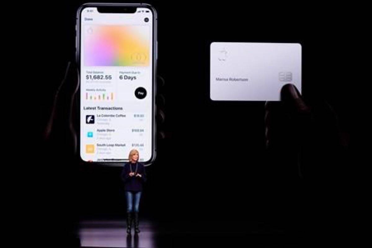 FILE- In this Monday, March 25, 2019, file photo, Jennifer Bailey, vice president of Apple Pay, speaks about the Apple Card at the Steve Jobs Theater during an event to announce new products in Cupertino, Calif. Apple is hoping a credit card will entice more iPhone owners to use Apple Pay. (AP Photo/Tony Avelar, File)